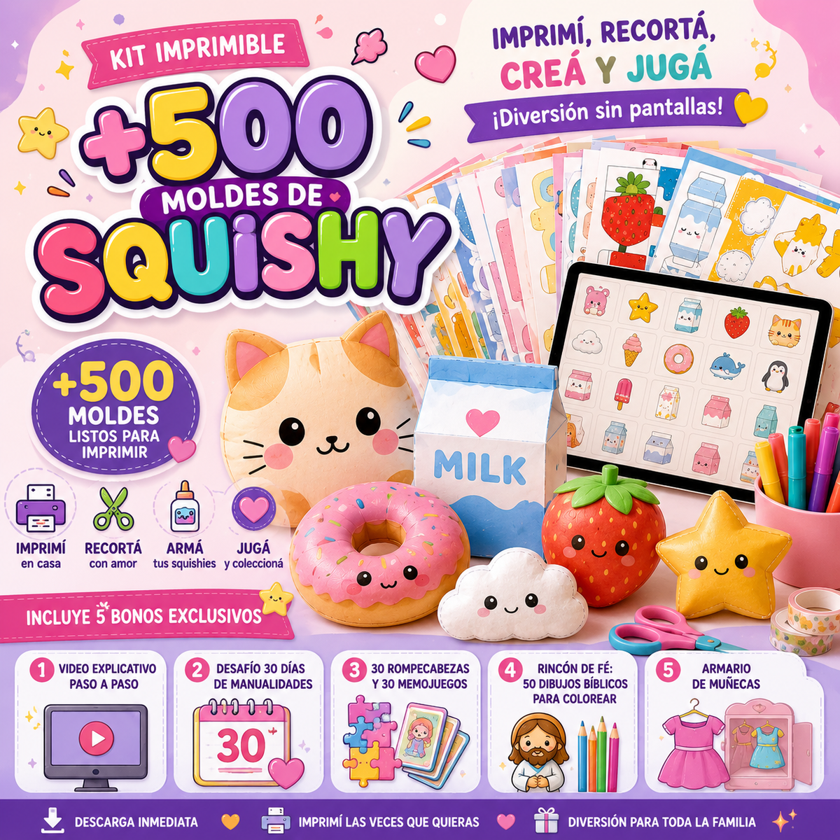 🌈 Moldes Mundo Squishy ✨ Diversión para Crear y Jugar